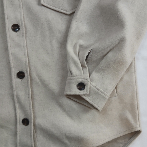The XL Women's Tan Shirt Jacket (Shacket) by STACCATO - Picture 4 of 6